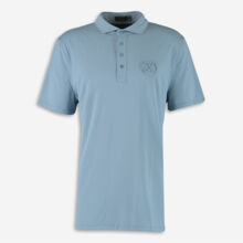 Blue Embossed Logo Polo Shirt