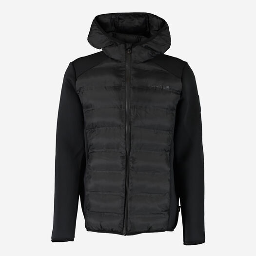 Black Hybrid Quilted Jacket - Image 1 - please select to enlarge image