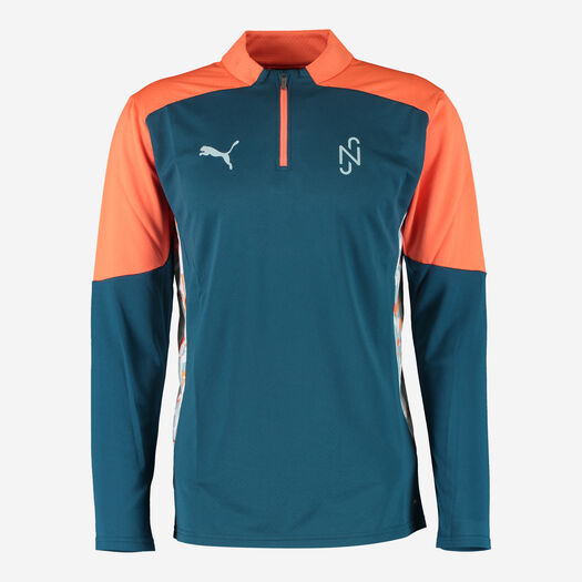 Orange & Blue Quarter Zip Top - Image 1 - please select to enlarge image