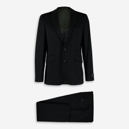 Black Wool Napoli Two Piece Suit - Image 1 - please select to enlarge image