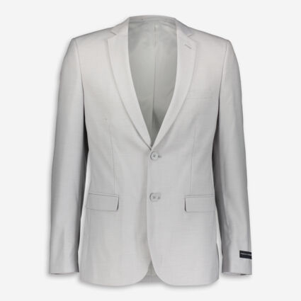 Grey Plain Formal Blazer - Image 1 - please select to enlarge image