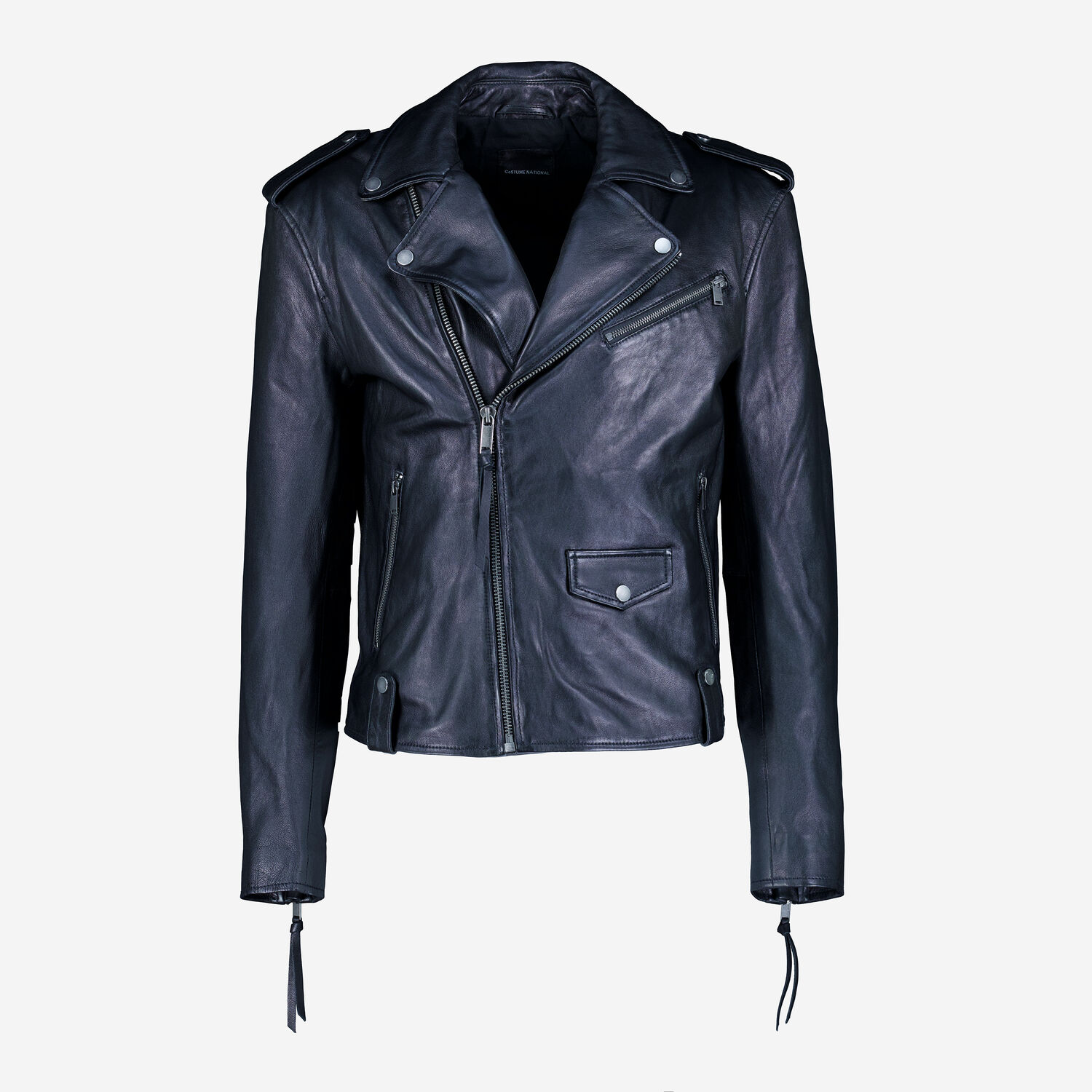 Black Leather Biker Jacket TK Maxx UK - Main Image