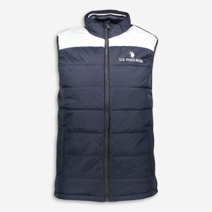 Navy Padded Gilet - Image 1 - please select to enlarge image