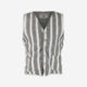 Grey & White Striped Waistcoat - Image 1 - please select to enlarge image