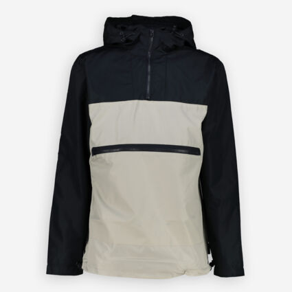 Beige & Navy Pullover Jacket   - Image 1 - please select to enlarge image