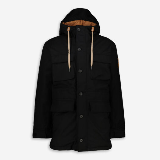 Black Padded Parka  - Image 1 - please select to enlarge image