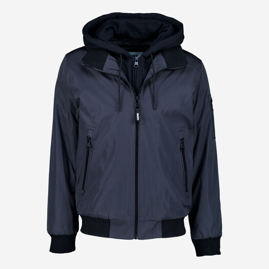 Charcoal Grey Water & Wind Resistant Bomber Jacket - Image 1 - please select to enlarge image
