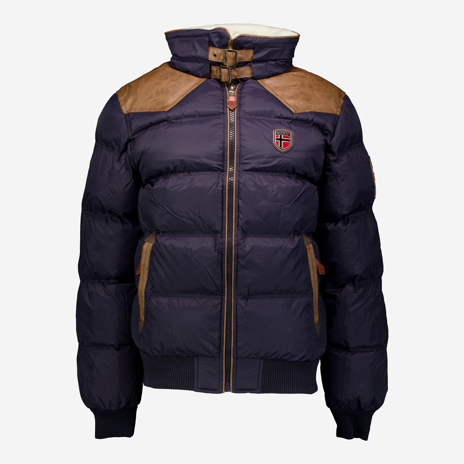 Blue Brown Logo Patch Padded Jacket TK Maxx UK