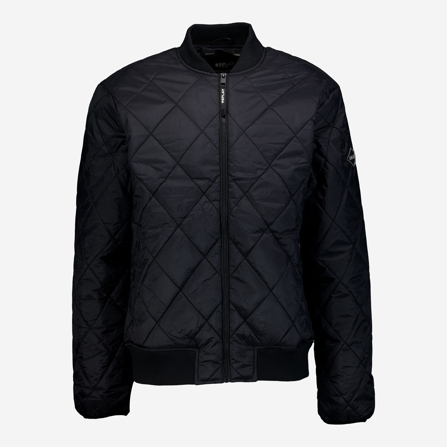 Black Quilted Bomber Jacket TK Maxx UK - Main Image