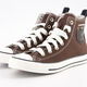 Dunkelbraune High-Top Sneaker mit Logo-Aufnäher - Bild 3 - bitte auswählen, um das Bild zu vergrößern