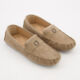 Taupe Suede Loafers  - Image 1 - please select to enlarge image