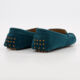 Teal Suede The Mexico Driver Loafers - Image 2 - please select to enlarge image