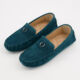 Teal Suede The Mexico Driver Loafers - Image 3 - please select to enlarge image