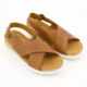 Brown Leather Eliah Sandals - Image 1 - please select to enlarge image