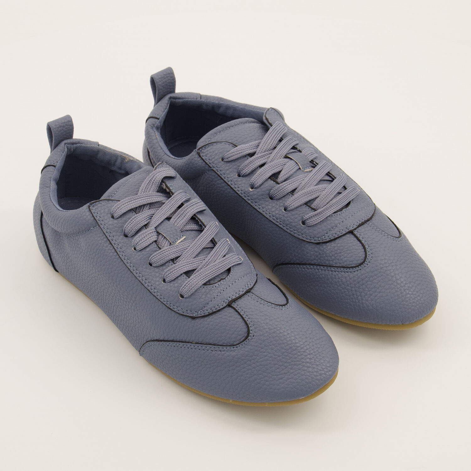Blue Slim Faux Leather Sneakers TK Maxx UK