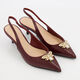 Burgundy Patent Reptile Effect Heels - Image 1 - please select to enlarge image