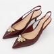 Burgundy Patent Reptile Effect Heels - Image 3 - please select to enlarge image
