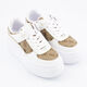 White & Brown Ridgee 2 Trainers  - Image 1 - please select to enlarge image