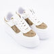 White & Brown Ridgee 2 Trainers  - Image 1 - please select to enlarge image