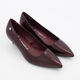 Bordeaux Patent Kitten Court Shoes - Image 1 - please select to enlarge image