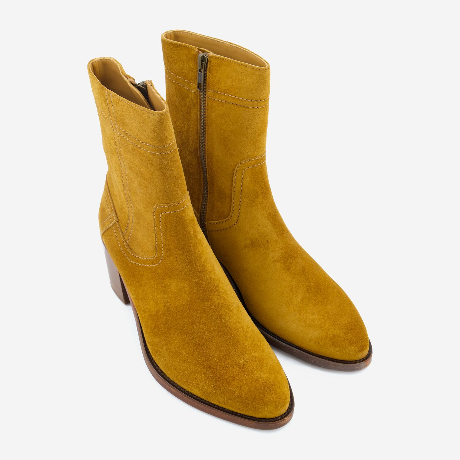 Brown Suede Georgia Heeled Ankle Boot TK Maxx UK - Main Image