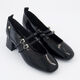 Black Patent Two Strap Mary Janes - Image 1 - please select to enlarge image