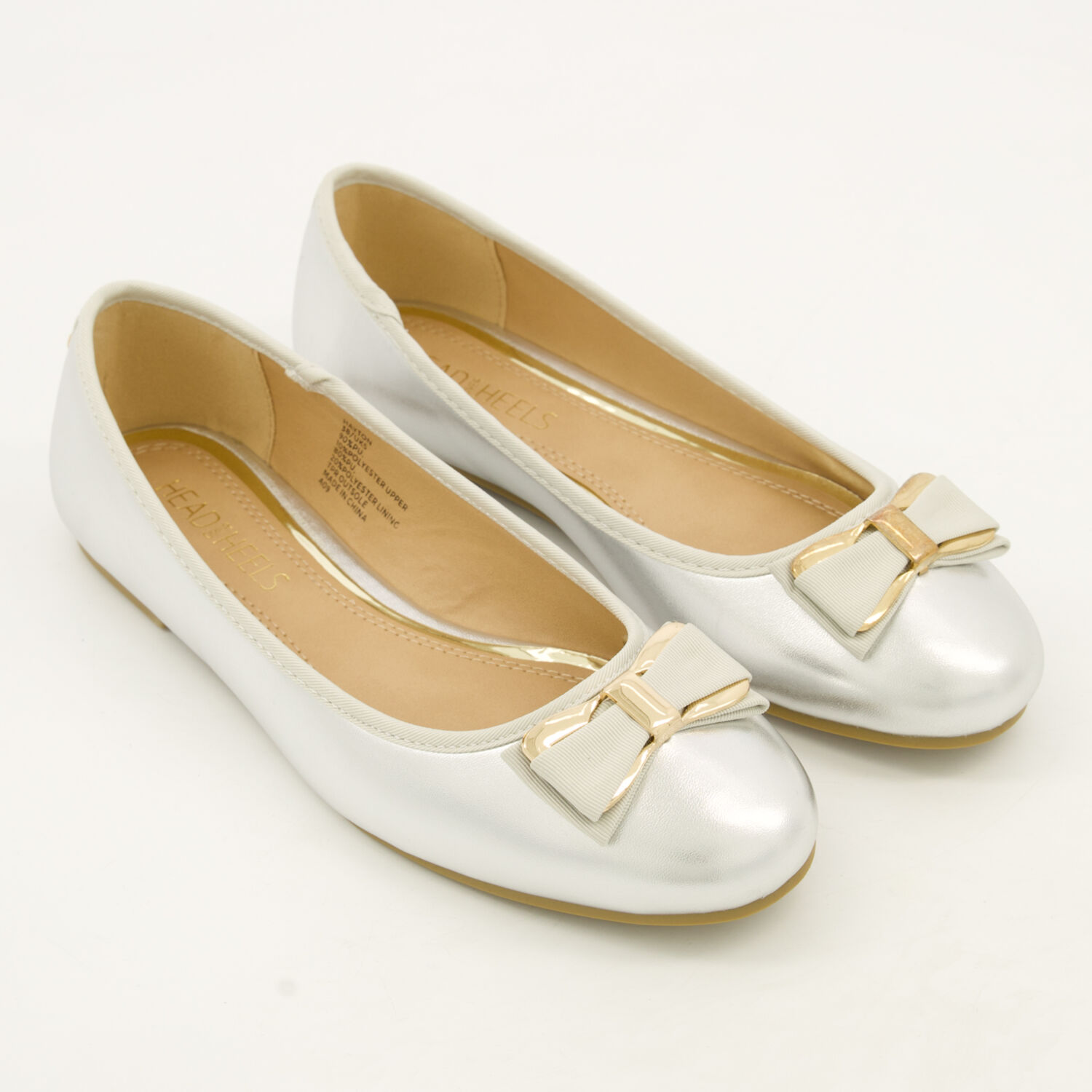 Silver Bow Ballerinas - TK Maxx UK