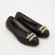 Black Faux Leather Baxter Ballerinas - Image 1 - please select to enlarge image