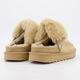 Khaki Faux Suede Clogs - Image 2 - please select to enlarge image