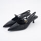 Black Kitten Slingbacks  - Image 3 - please select to enlarge image