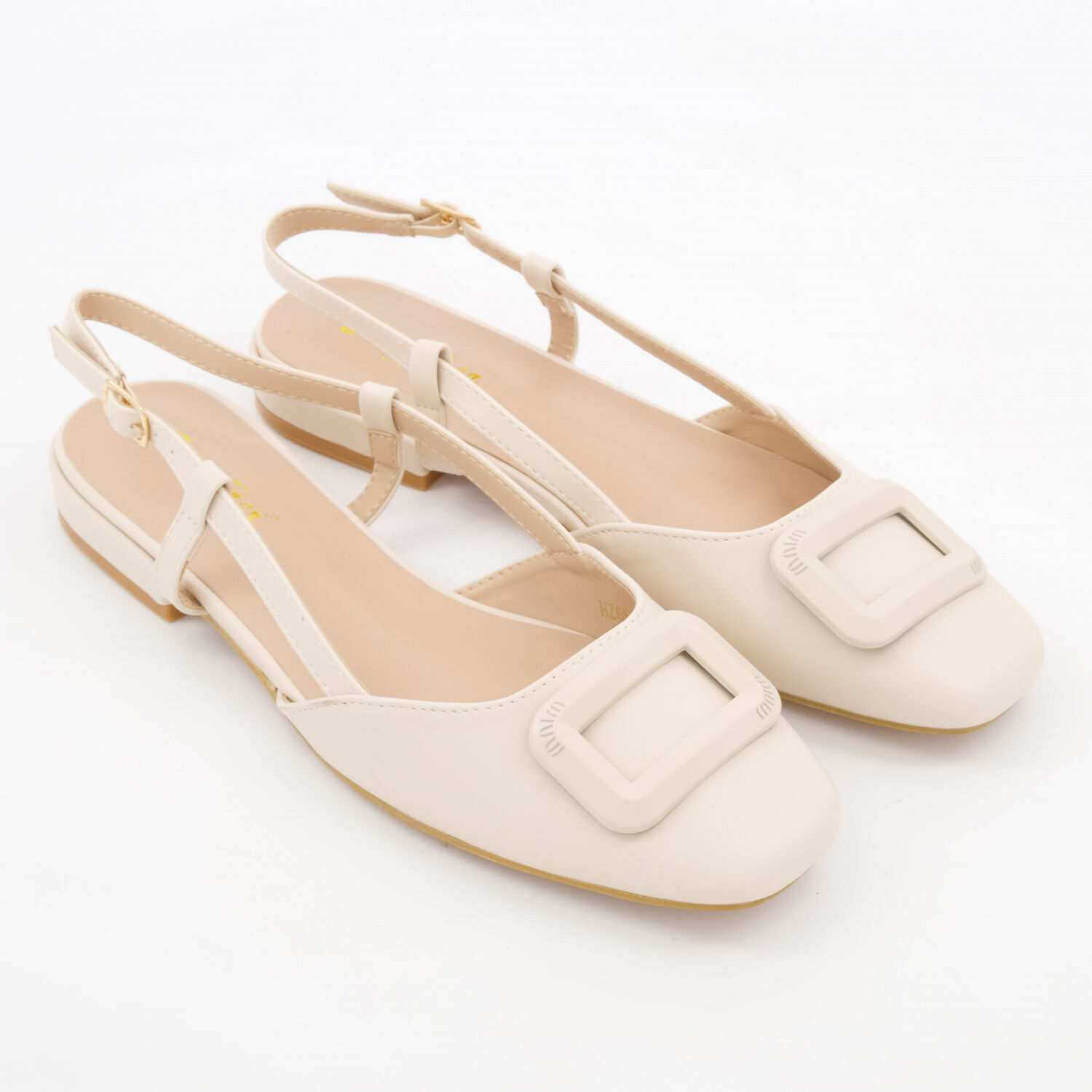 Cream Square Toe Sandals TK Maxx UK1