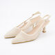 Beige Sparkle Mesh Heels - Image 3 - please select to enlarge image