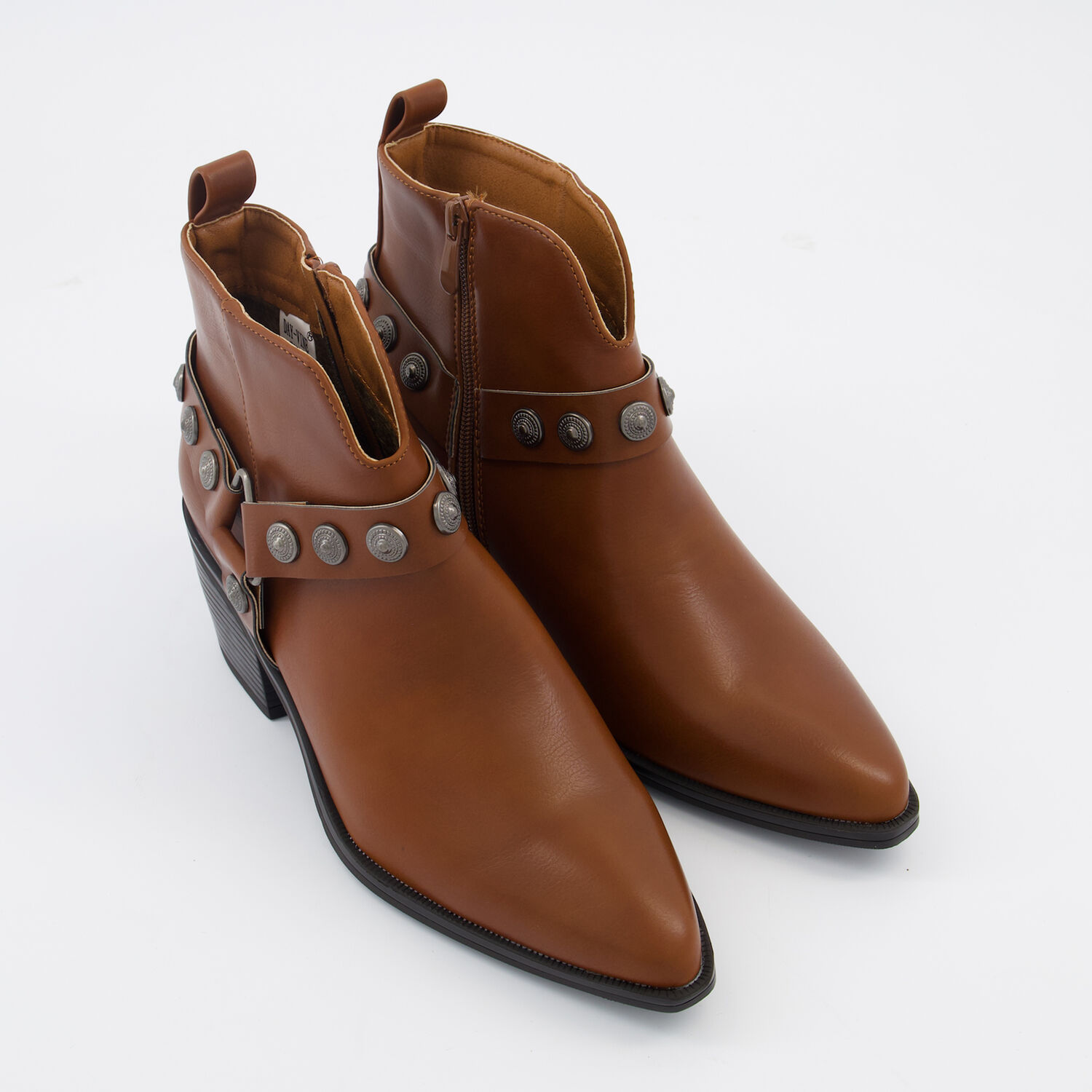 Camel Brown Heeled Ankle Boots TK Maxx UK