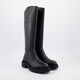 Black Leather Knee High Boots - Image 1 - please select to enlarge image