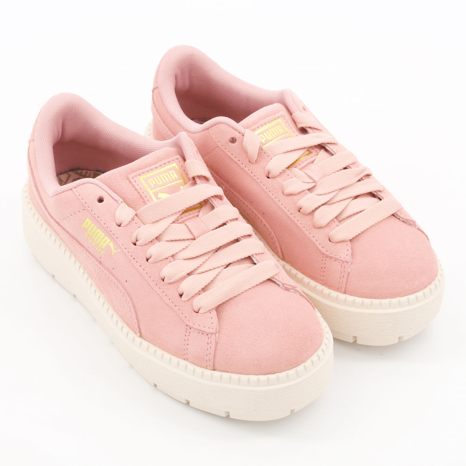 Pink Suede Platform Trace Trainers TK Maxx UK