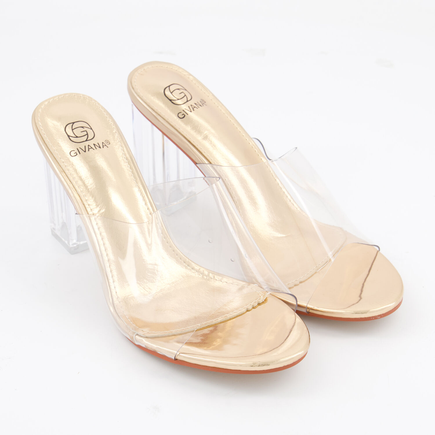 Rose Gold Clear Strap Heels TK Maxx UK - Main Image