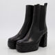 Black Mega Heeled Ankle Boots  - Image 3 - please select to enlarge image
