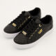Black & Gold Tone Quilted Trainers - Image 3 - please select to enlarge image