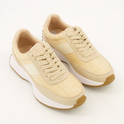 Beige Breela Trainers  - Image 1 - please select to enlarge image