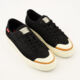 Black Low Cut Lace Up Trainers - Image 1 - please select to enlarge image