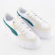 White & Green Mayze Stack Cord Trainers - Image 1 - please select to enlarge image