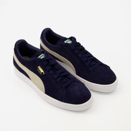 Navy Suede Classic Trainers  - Image 1 - please select to enlarge image