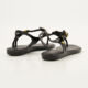Black Daisy Solar Spring Flat Sandals - Image 2 - please select to enlarge image