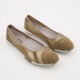 Bronze Leather Ballet Flats - Image 1 - please select to enlarge image