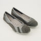 Silver Tone Perforated Ballet Flats	 - Image 1 - please select to enlarge image