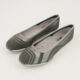 Silver Tone Perforated Ballet Flats	 - Image 3 - please select to enlarge image