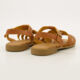 Tan Leather Fisherman Flat Sandals - Image 2 - please select to enlarge image