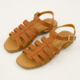 Tan Leather Fisherman Flat Sandals - Image 3 - please select to enlarge image