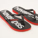 Ruby Red Logomania2 Flip Flops - Image 2 - please select to enlarge image