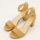 Camel Leather Deva Mae Heeled Sandals - Image 3 - please select to enlarge image